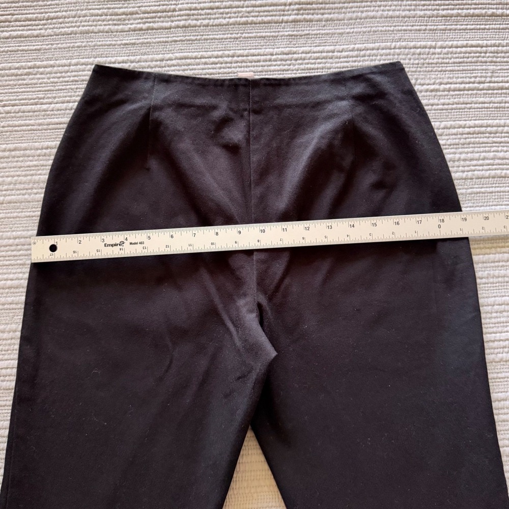 Chicos Black Crop Pants Womens Size 0.5 Small Straight Leg Flat Front Trousers - Picture 3 of 10
